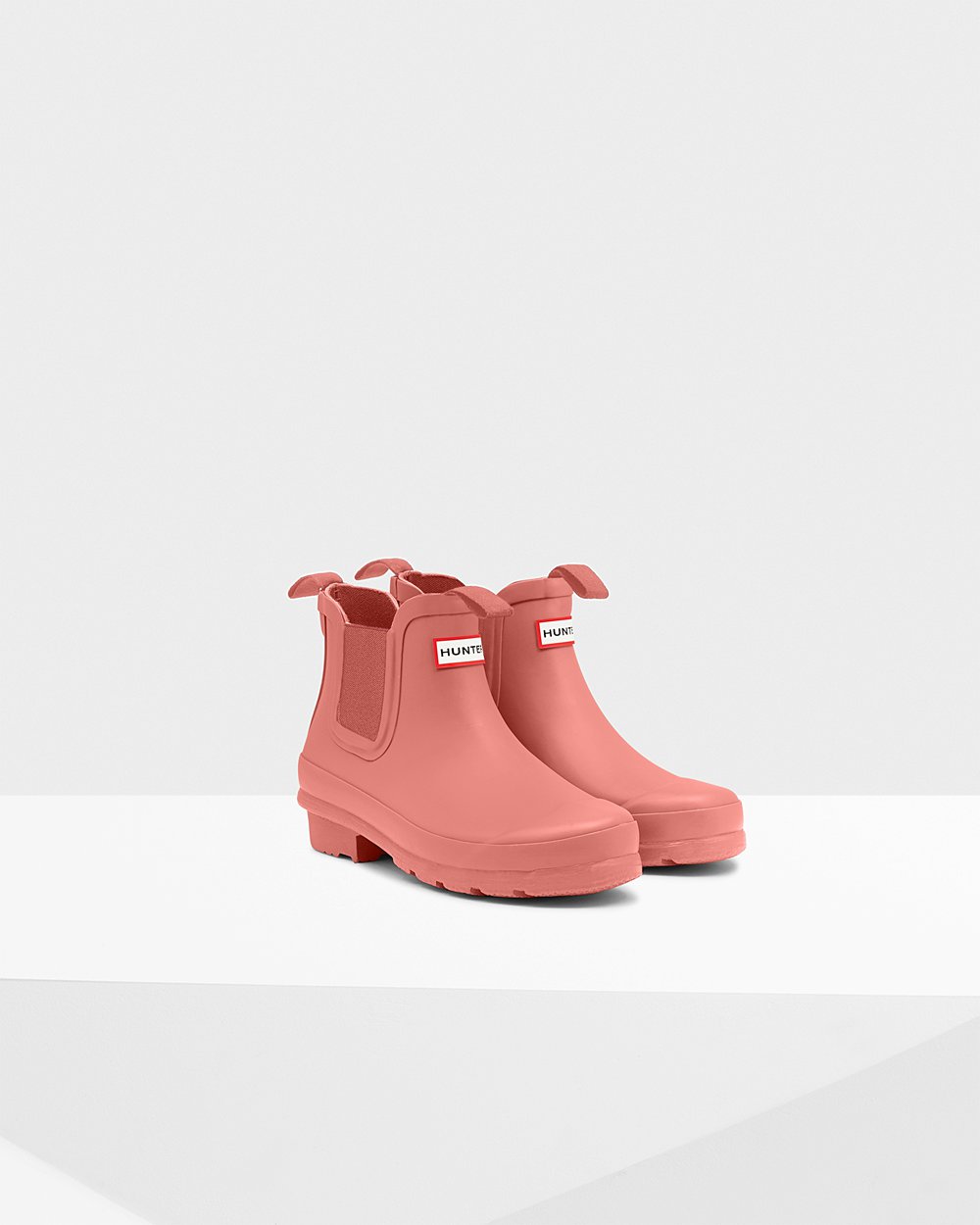 Kids Hunter Original Big - Chelsea Boots Pink - 0947-NTZJW